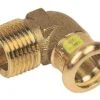 Coude 90° Bronze Mâle à Sertir GAZ ø14-15/21