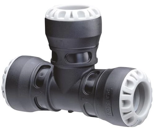 Té égal 90° Plastique Enclipsable ø20 Pour Tube PE - PLASSON