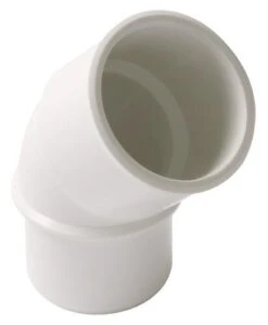 Coude PVC Blanc 45° Mâle Femelle ø32 - NICOLL