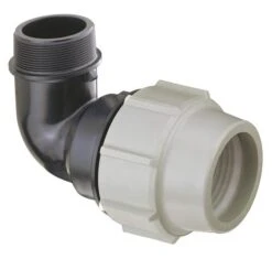 Coude 90° à Compression Mâle 15/21 Pour Tube PE ø25 - PLASSON