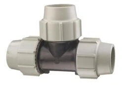 Té Femelle égal à Compression Pour Tube PE ø25 - PLASSON