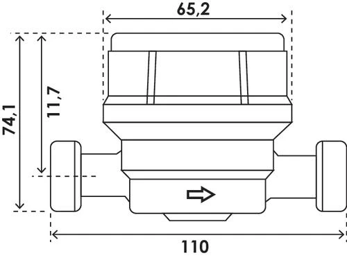 Compteur D'eau Chaude à Jet Unique Pré-équipé Capteur Radio 20/27 - PRONORM – Image 2