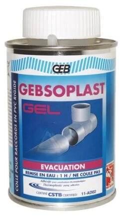 Colle GEBSOPLAST Pour Tubes Et Raccords PVC Rigide 1L + Pinceau - GEB