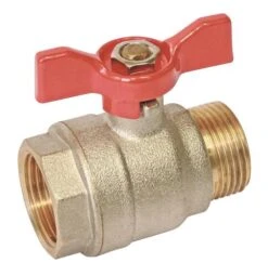 Vanne à Sphère Mâle Femelle 12/17 V490 - Manette Papillon - PRONORM