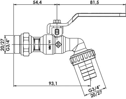 Robinet D'arrosage Orientable à Sphère Avec Raccord Au Nez 20/27 - 20/27 - PRONORM – Image 4