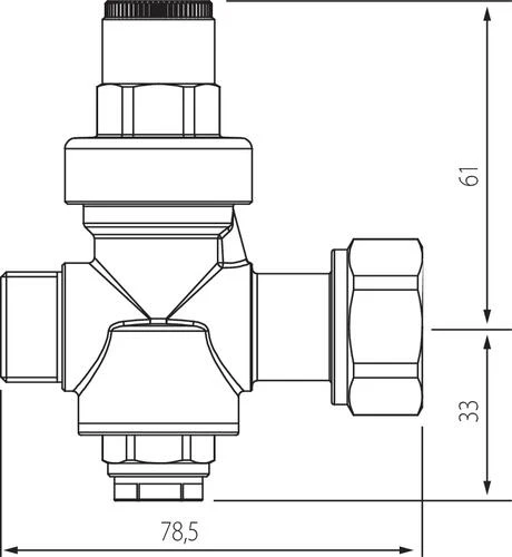 Réducteur De Pression à Piston Mâle écrou Tournant 20/27 - PRONORM – Image 2