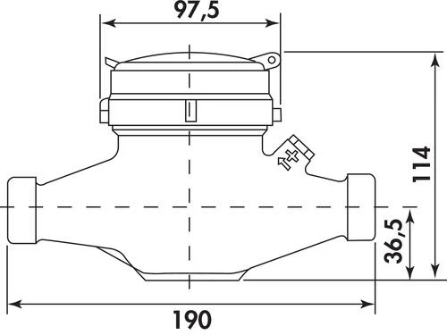 Compteur D'eau Première Prise à Jets Multiples DN20 Eau Froide – Image 2