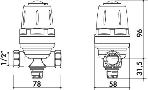 Régulateur De Pression à Membrane Double Femelle 15/21 - PRONORM – Image 2