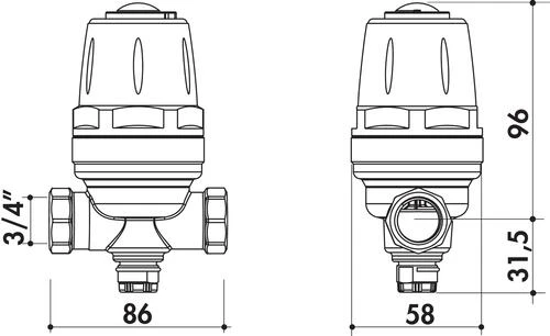 Régulateur De Pression à Membrane Double Femelle 20/27 - PRONORM – Image 2