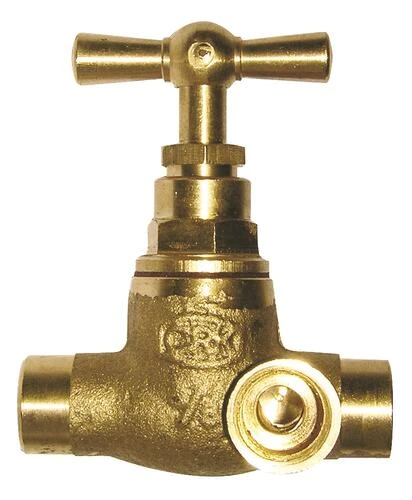 Robinet D'arrêt Laiton à Purge à Souder 12/14