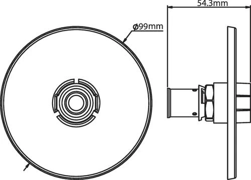Applique D'arrosage Chromée Avec Raccord à Sertir PER ø16 F15/21 - PRONORM – Image 2