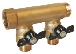 Collecteur Mini-vannes 2 Départs à Portée Plate MF26/34 - FIXOCONNECT