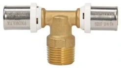 Té Mâle Au Centre à Sertir Multicouche ø20-15/21 - FIXOMULTIX