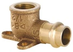 Coude Applique Laiton Double Femelle à Sertir