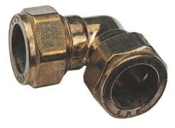 Coude 90° égal ø16 à Bicône Laiton Pour Tube Cuivre