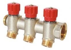 Collecteur Avec Vannes 3 Départs EASY LOCK Départ M15/21 Arrivé 26/34- FIXOCONNECT