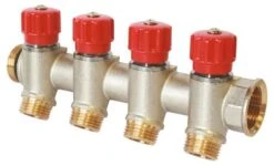 Collecteur Avec Vannes 4 Départs EASY LOCK Départ M15/21 Arrivé 26/34 - FIXOCONNECT