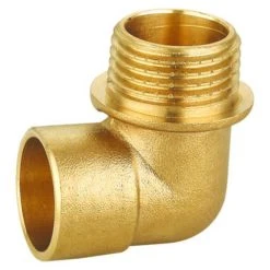 Coude Laiton 90° Mâle Et à Souder Cuivre ø16-15/21 - 92GC