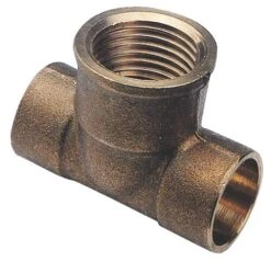 Té Droit Laiton Femelle Au Centre Et à Souder Cuivre ø14-15/21 - 130GC