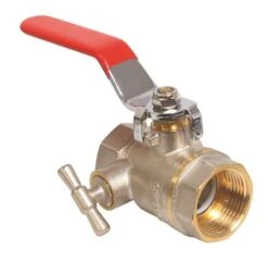 Vanne à Sphère Double Femelle à Purge 15/21 - Manette Plate