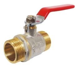 Vanne à Sphère Double Mâle 26/34 - Manette Plate