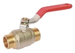 Vanne à Sphère Double Mâle 50/60 V490 - Manette Plate - PRONORM