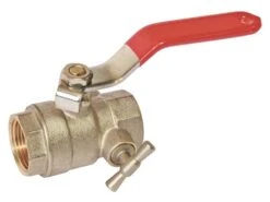 Vanne à Sphère Double Femelle 33/42 à Purge V490 - Manette Plate - PRONORM