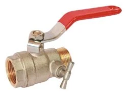 Vanne à Sphère Mâle Femelle à Purge 26/34 V490 - Manette Plate - PRONORM