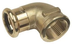 Coude Press 90° Femelle Bronze à Sertir EAU ø12-12/17