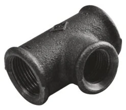 Té Réduit Fonte Noire Triple Femelle N° 130r