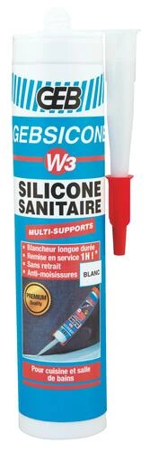 Mastic Silicone GEBSICONE W3 Blanc - GEB