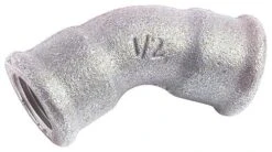 Coude égal Fonte Galvanisée 45° Double Femelle N° 41