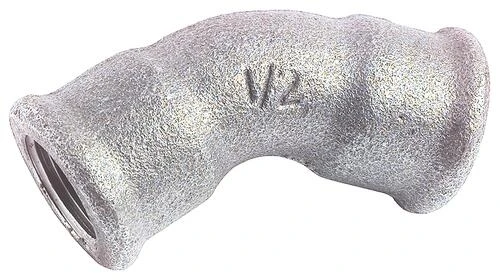 Coude égal Fonte Galvanisée 45° Double Femelle N° 41