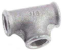 Té égal Fonte Galvanisée Triple Femelle N° 130