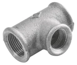 Té Réduit Fonte Galvanisée Triple Femelle N° 130r