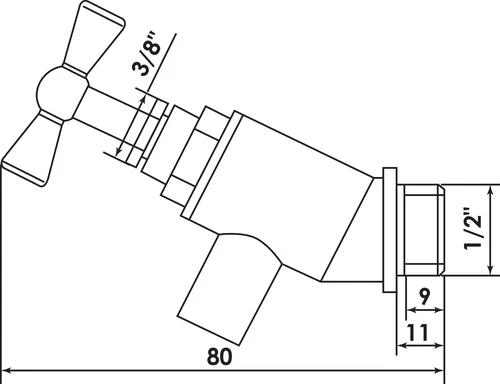 Robinet D'arrosage Incline Avec Raccord Au Nez - PRONORM – Image 2