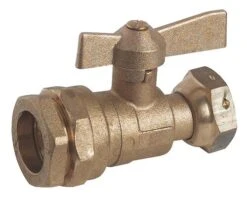 Robinet D'arrêt Compteur Droit à Boisseau Sphérique écrou 26/34 Pour Tube PE 25 - PRONORM