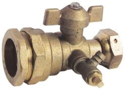 Robinet D'arrêt Compteur Droit à Boisseau Sphérique à Purge Pour PE 25 - PRONORM