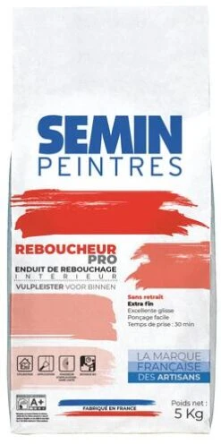 Enduit De Rebouchage En Poudre 5 Kg - SEMIN