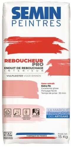 Enduit De Rebouchage En Poudre 15 Kg - SEMIN