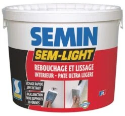 Enduit De Rebouchage Et Lissage En Pâte Sem-Light 1 Litre - SEMIN