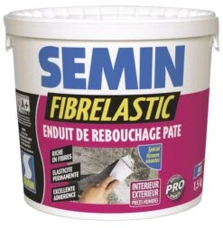 Enduit De Rebouchage Souple Fibrelastic 1,5 Kg - SEMIN