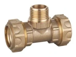 Té Mâle Au Centre Laiton Pour Tube PE ø25-20/27