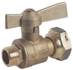 Robinet D'arrêt Compteur Droit Mâle 15/21 à Boisseau Sphérique - PRONORM