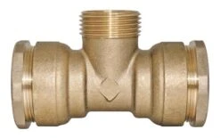 Té Laiton Mâle Au Centre Pour Tube PE ø20-15/21 - PRONORM