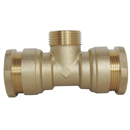 Té Laiton Mâle Au Centre Pour Tube PE ø25-20/27 - PRONORM – Image 2