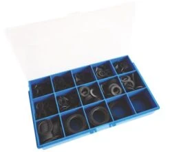 Coffret Plastique De Joints Caoutchouc Assortis Synthétiques Noirs