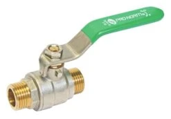 Vanne à Sphère NF Double Mâle 20/27 - Manette Plate - PRONORM