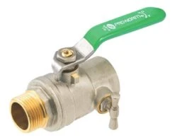 Vanne à Sphère NF Mâle Femelle à Purge 20/27 - Manette Plate - PRONORM