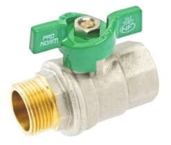 Vanne à Sphère NF Mâle Femelle 20/27 - Manette Papillon - PRONORM